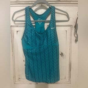 Nike Blue Chevron Racerback Tank NWOT